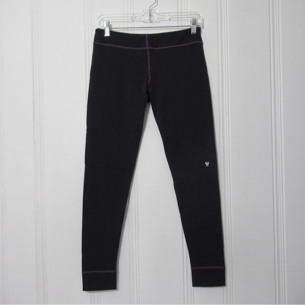 Stoic Breathe Composite Baselayer Bottoms Black with Purple Trim Size Small